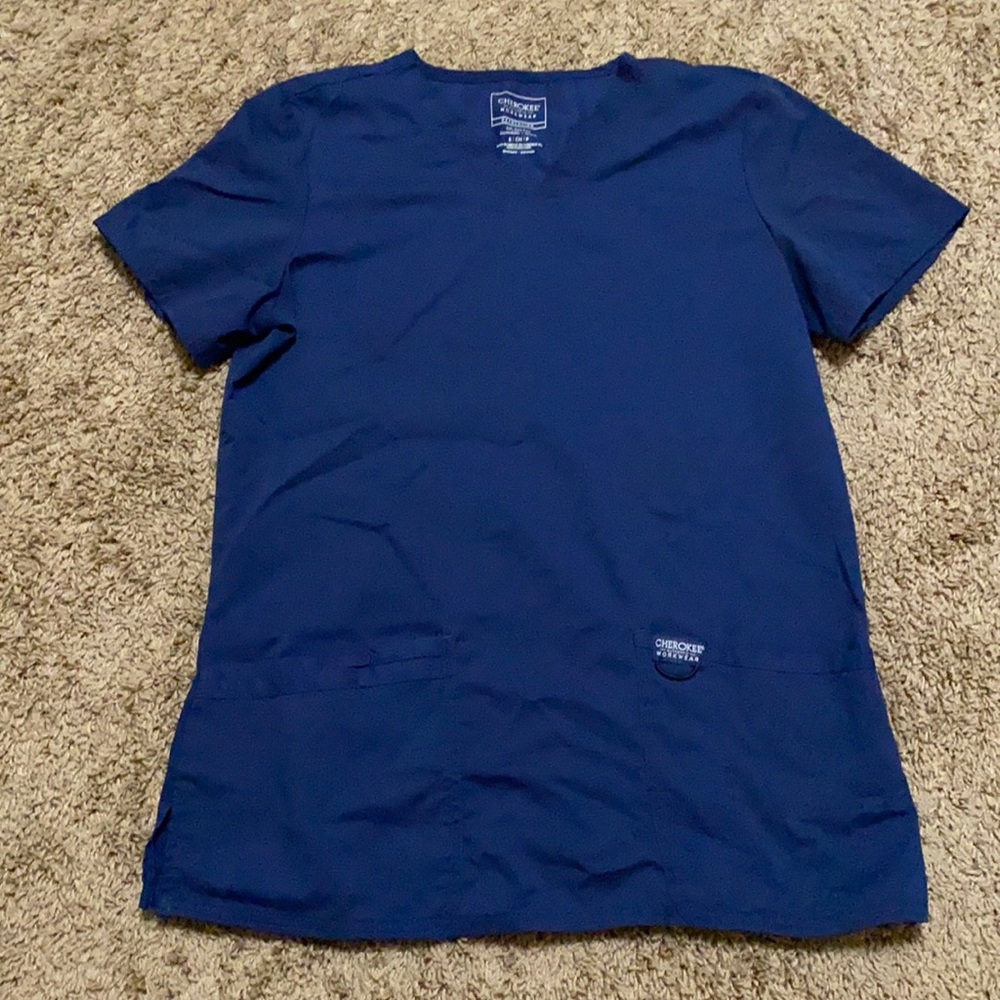 Navy scrub top